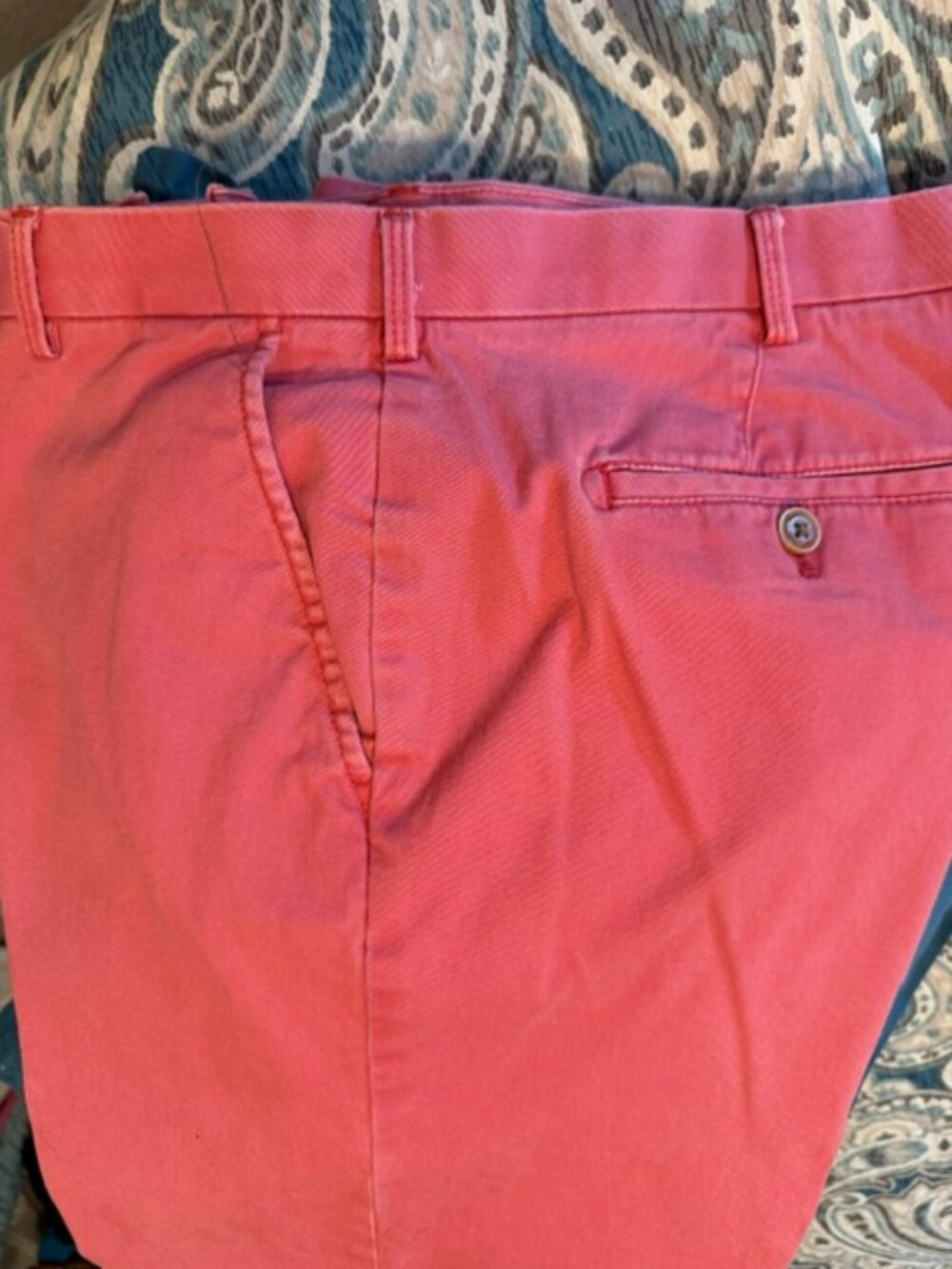 Men's IZOD, Size 36 x 30, Saltwater Red, Stretch Flat-Front Straight Fit